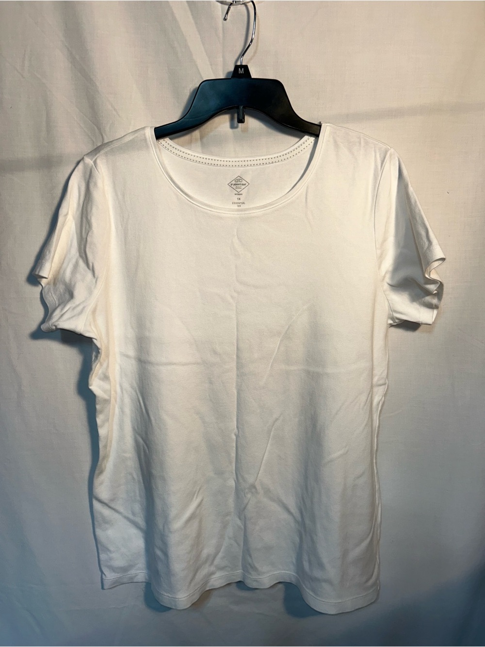 St. John's Bay women’s White Short Sleeve Crew Neck Tee 1X NWOT